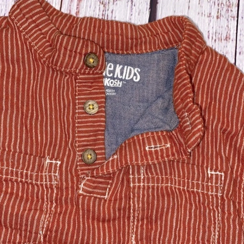 Osh Kosh burnt orange button up little boys shirt size 2T
